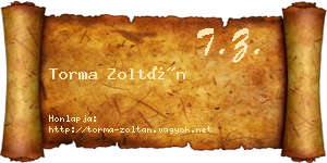 Torma Zoltán névjegykártya