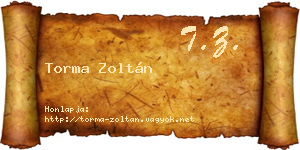 Torma Zoltán névjegykártya