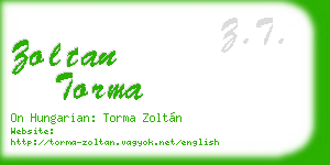 zoltan torma business card